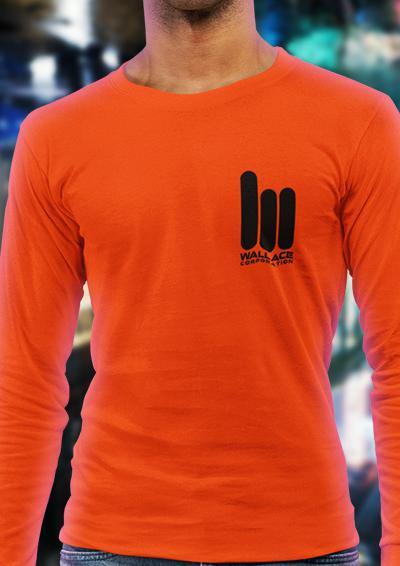 Wallace Corporation Pocket Logo Long Sleeve T-Shirt  - Off World Tees