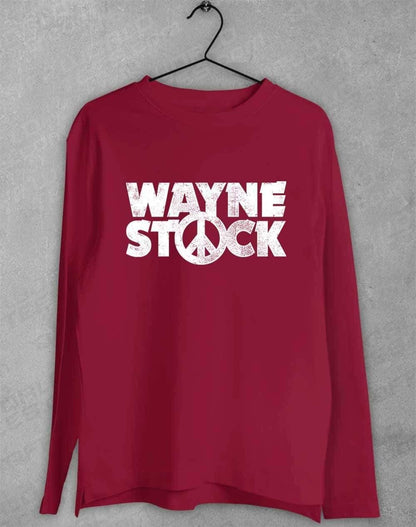 Waynestock Long Sleeve T-Shirt S / Cardinal  - Off World Tees