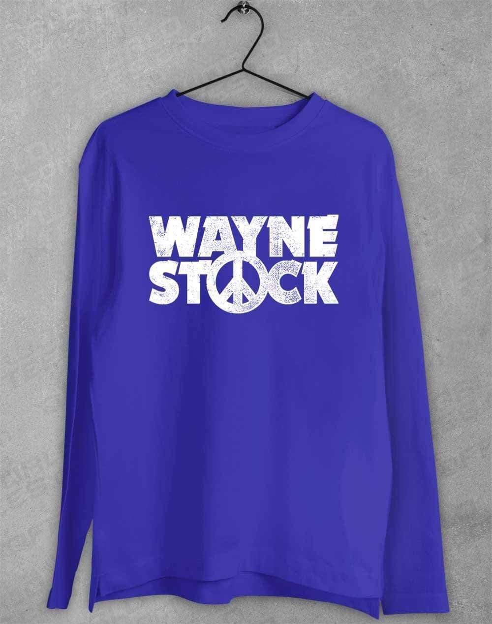 Waynestock Long Sleeve T-Shirt S / Royal  - Off World Tees