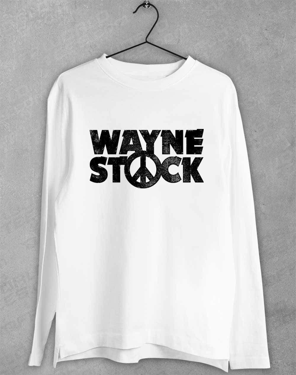Waynestock Long Sleeve T-Shirt S / White  - Off World Tees