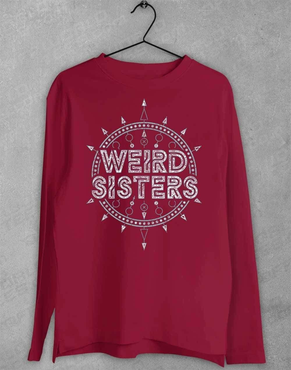 Weird Sisters Band Logo Long Sleeve T-Shirt S / Cardinal  - Off World Tees
