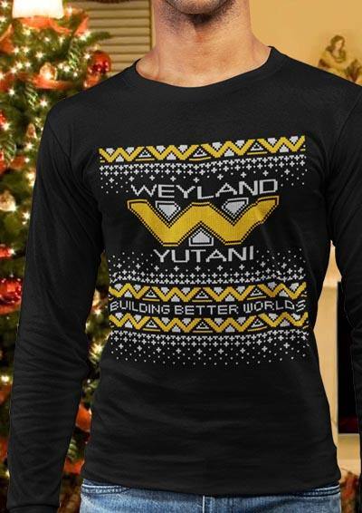 Weyland Yutani Festive Knitted-Look Long Sleeve T-Shirt  - Off World Tees