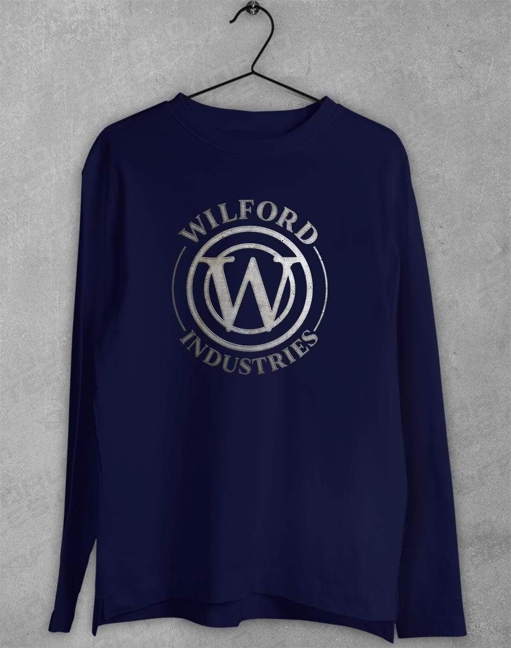 Wilford Industries Long Sleeve T-Shirt S / Navy  - Off World Tees