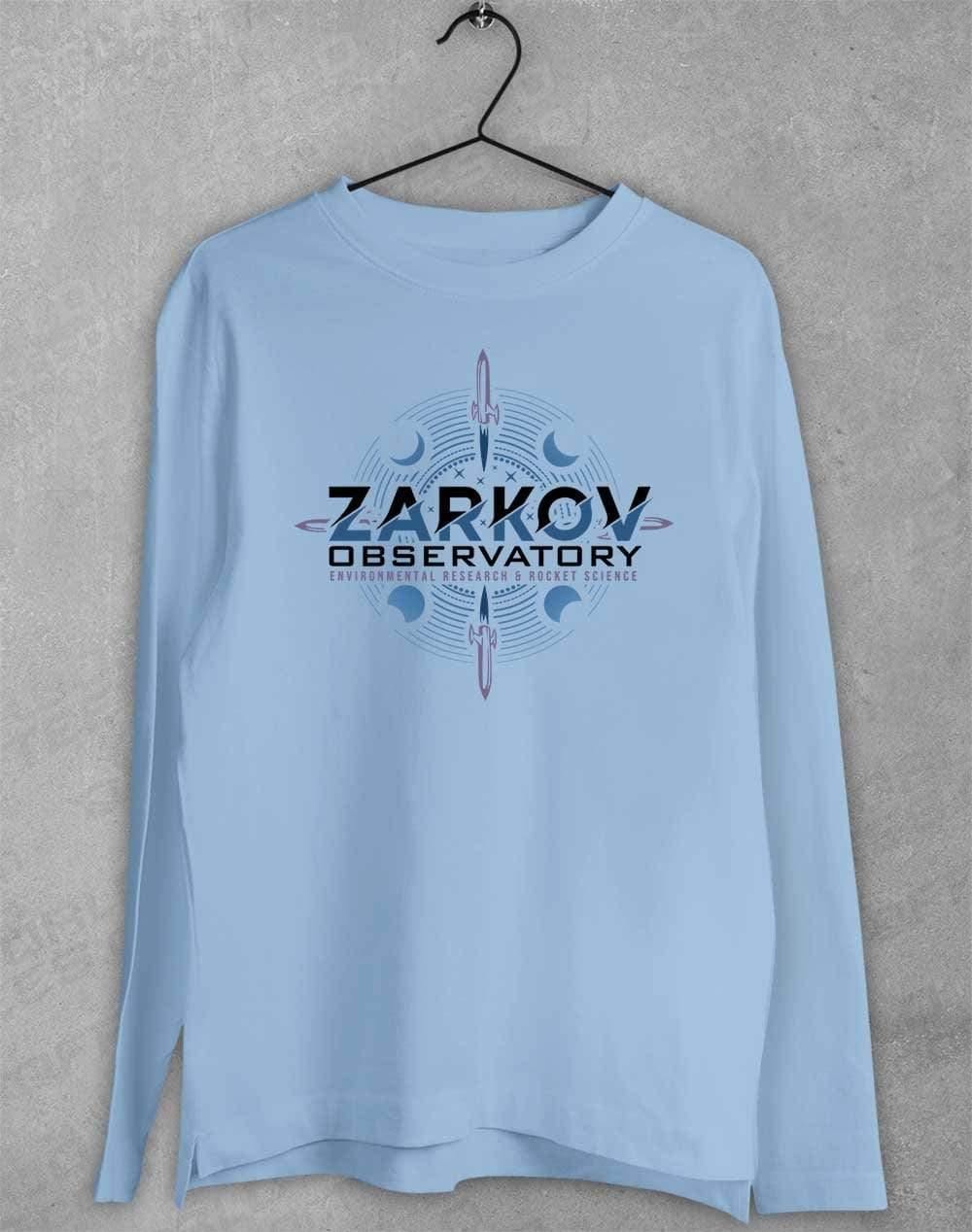 Zarkov Observatory Long Sleeve T-Shirt S / Light Blue  - Off World Tees