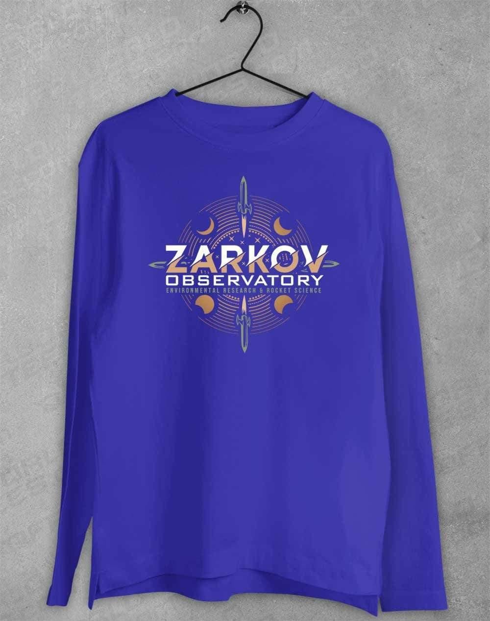 Zarkov Observatory Long Sleeve T-Shirt S / Royal  - Off World Tees