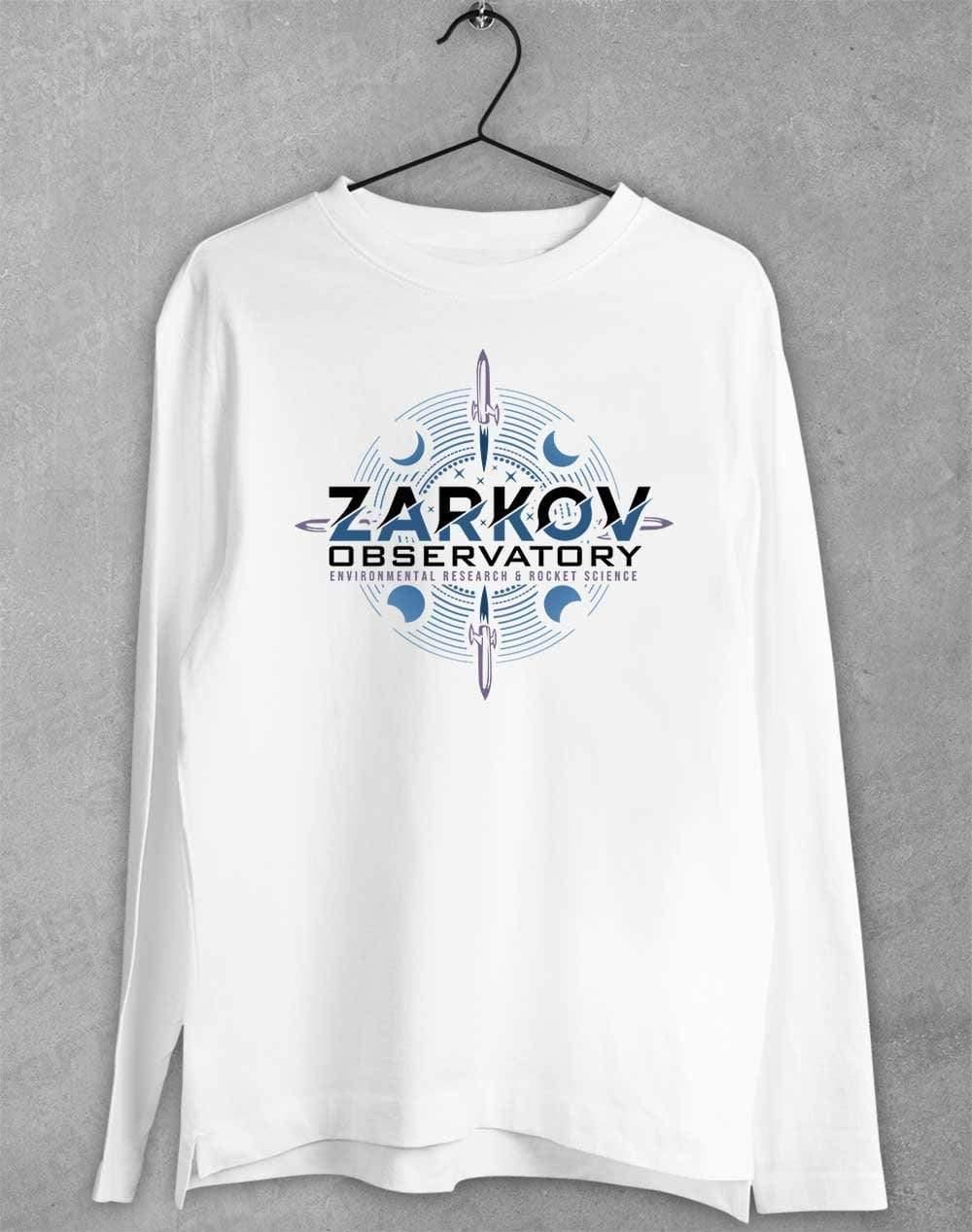 Zarkov Observatory Long Sleeve T-Shirt S / White  - Off World Tees