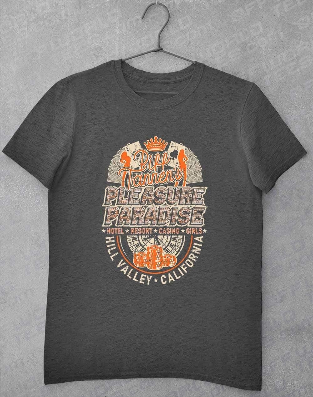 Biff Tannen's Pleasure Paradise T-Shirt S / Dark Heather  - Off World Tees