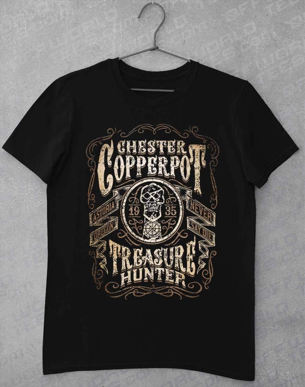 Chester Copperpot Treasure Hunter T-Shirt S / Black  - Off World Tees