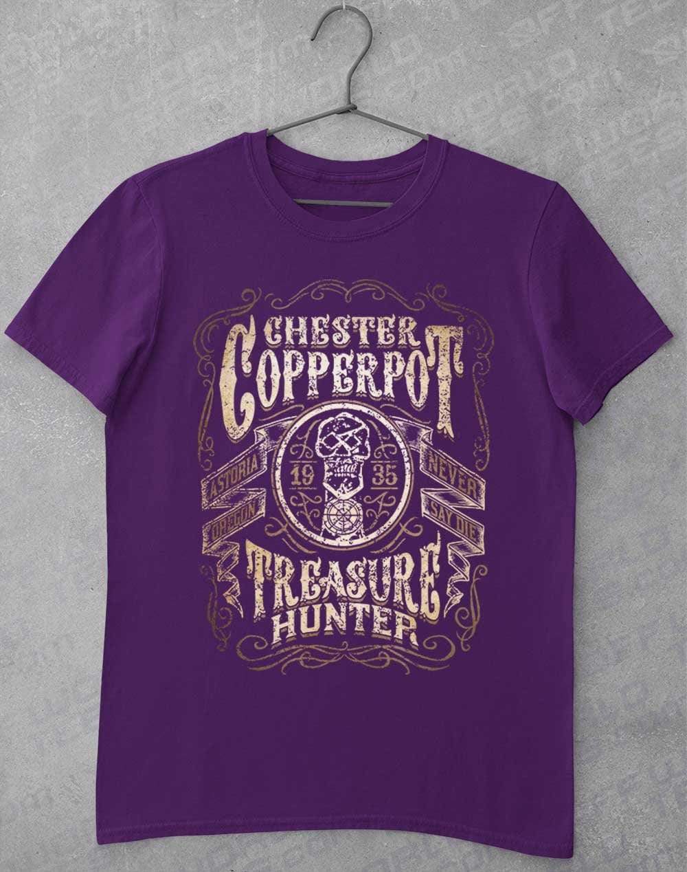 Chester Copperpot Treasure Hunter T-Shirt S / Purple  - Off World Tees