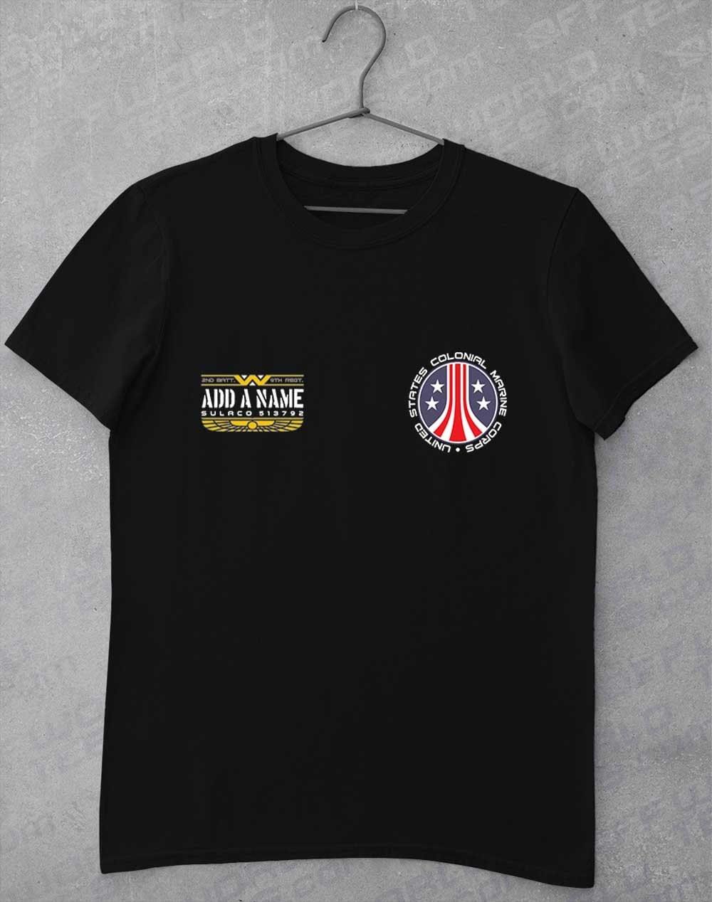 CUSTOMISABLE Colonial Marine T-Shirt S / Black  - Off World Tees