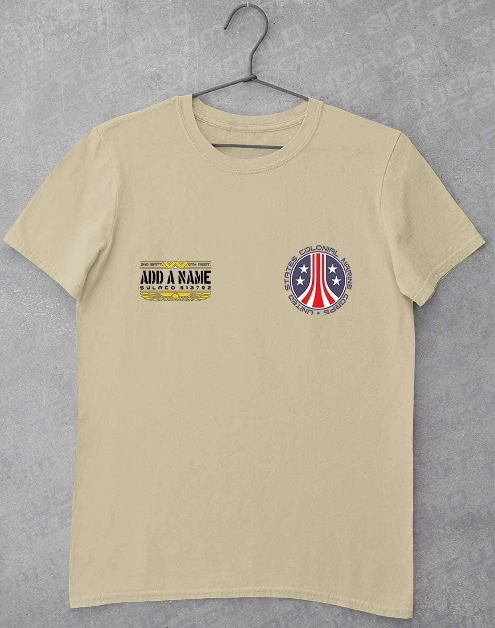 CUSTOMISABLE Colonial Marine T-Shirt S / Sand  - Off World Tees