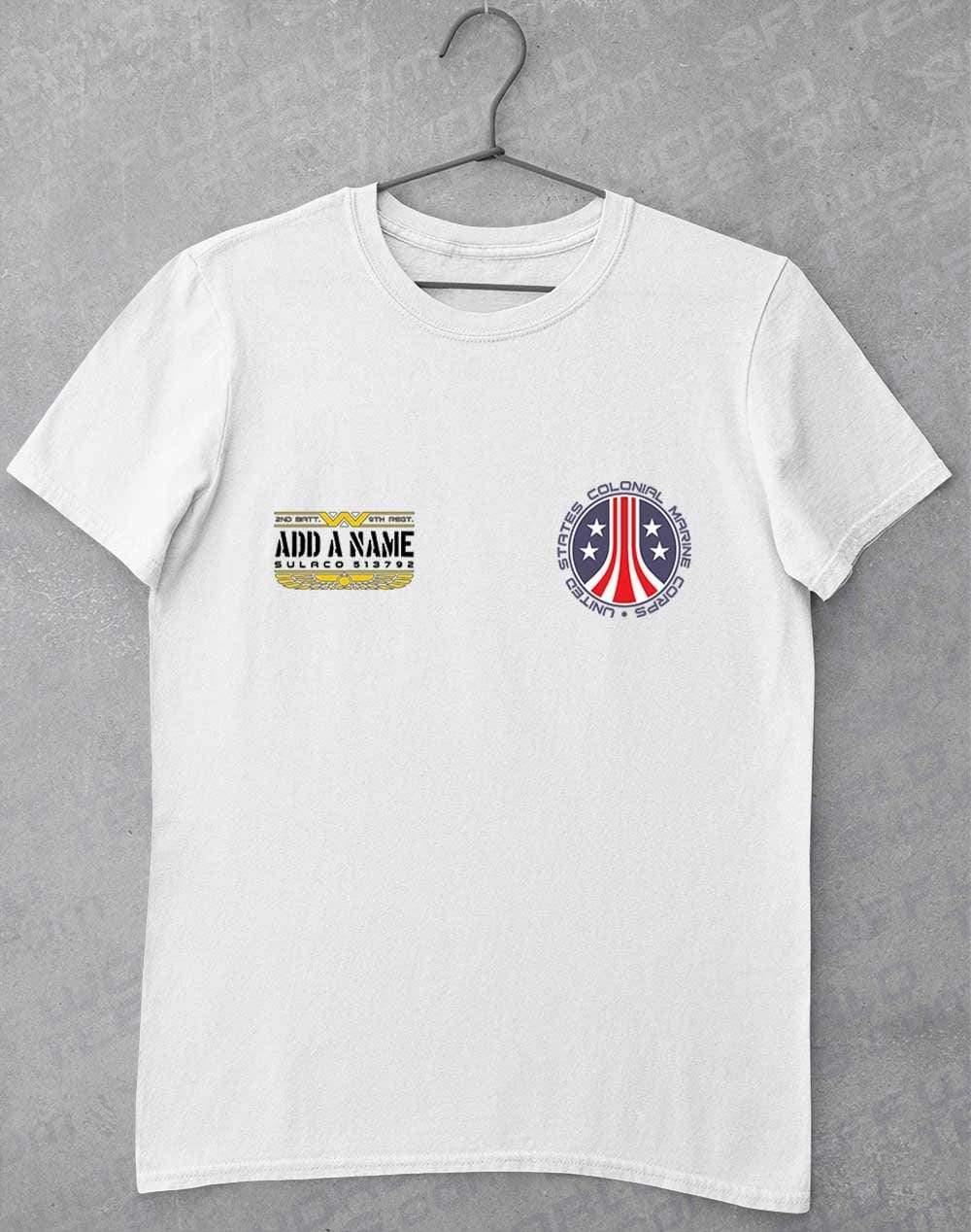 CUSTOMISABLE Colonial Marine T-Shirt S / White  - Off World Tees
