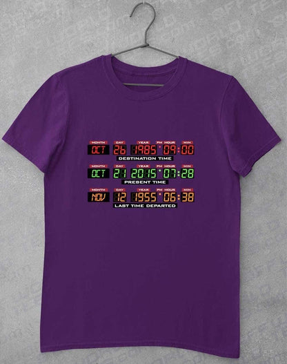 Delorean Dashboard Display T-Shirt S / Purple  - Off World Tees