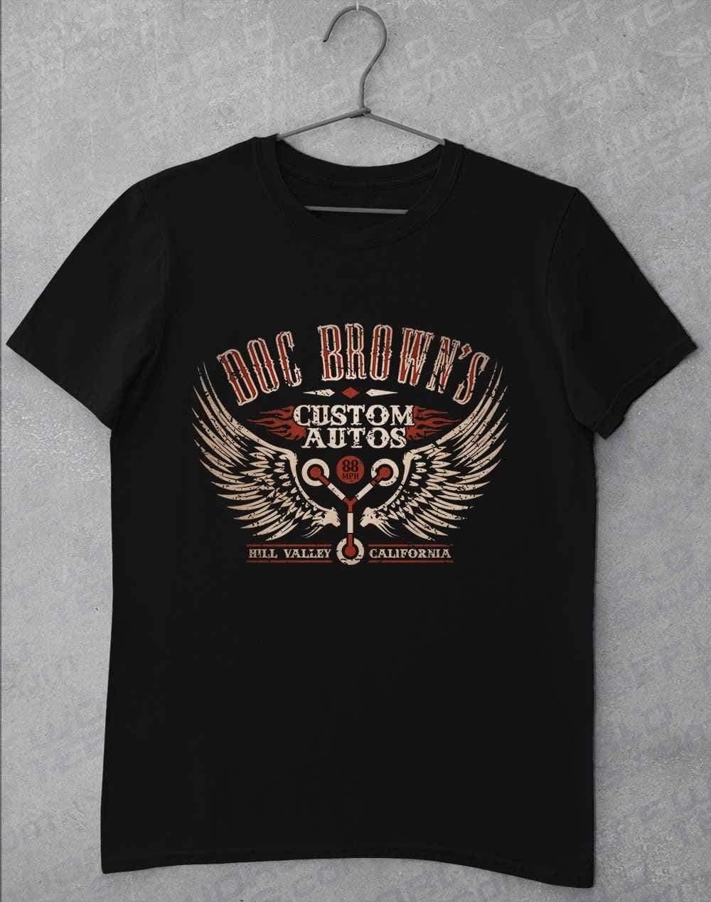 Doc Brown's Custom Autos T-Shirt S / Black  - Off World Tees