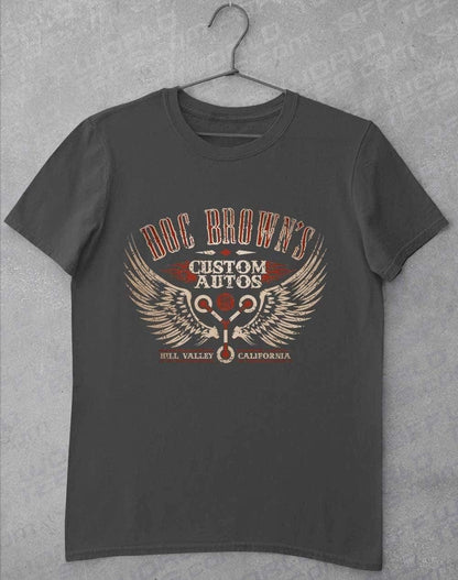 Doc Brown's Custom Autos T-Shirt S / Charcoal  - Off World Tees