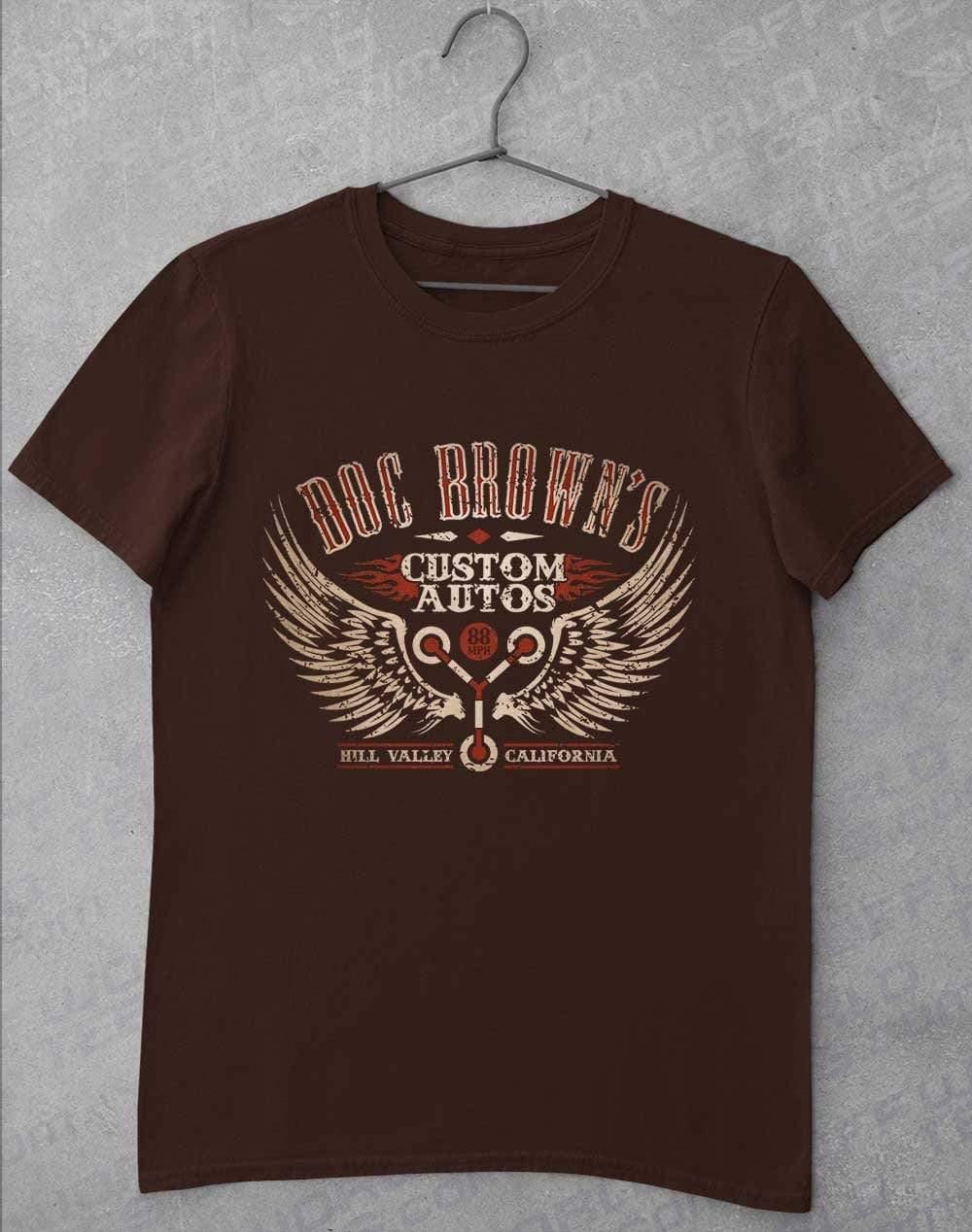 Doc Brown's Custom Autos T-Shirt S / Dark Chocolate  - Off World Tees