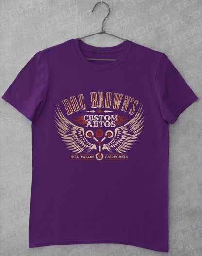 Doc Brown's Custom Autos T-Shirt S / Purple  - Off World Tees