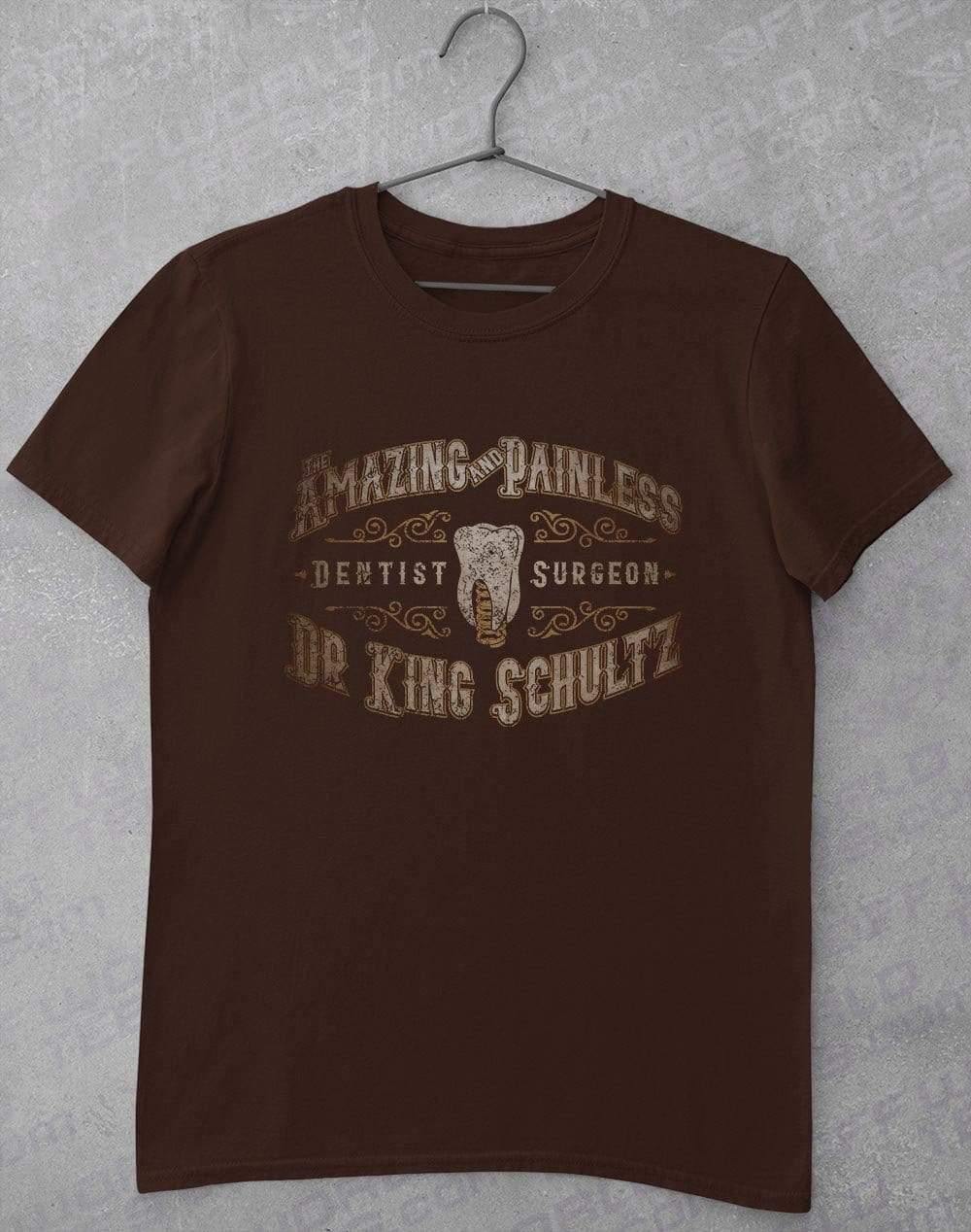 Dr. King Schultz Dentistry T Shirt S / Dark Chocolate  - Off World Tees