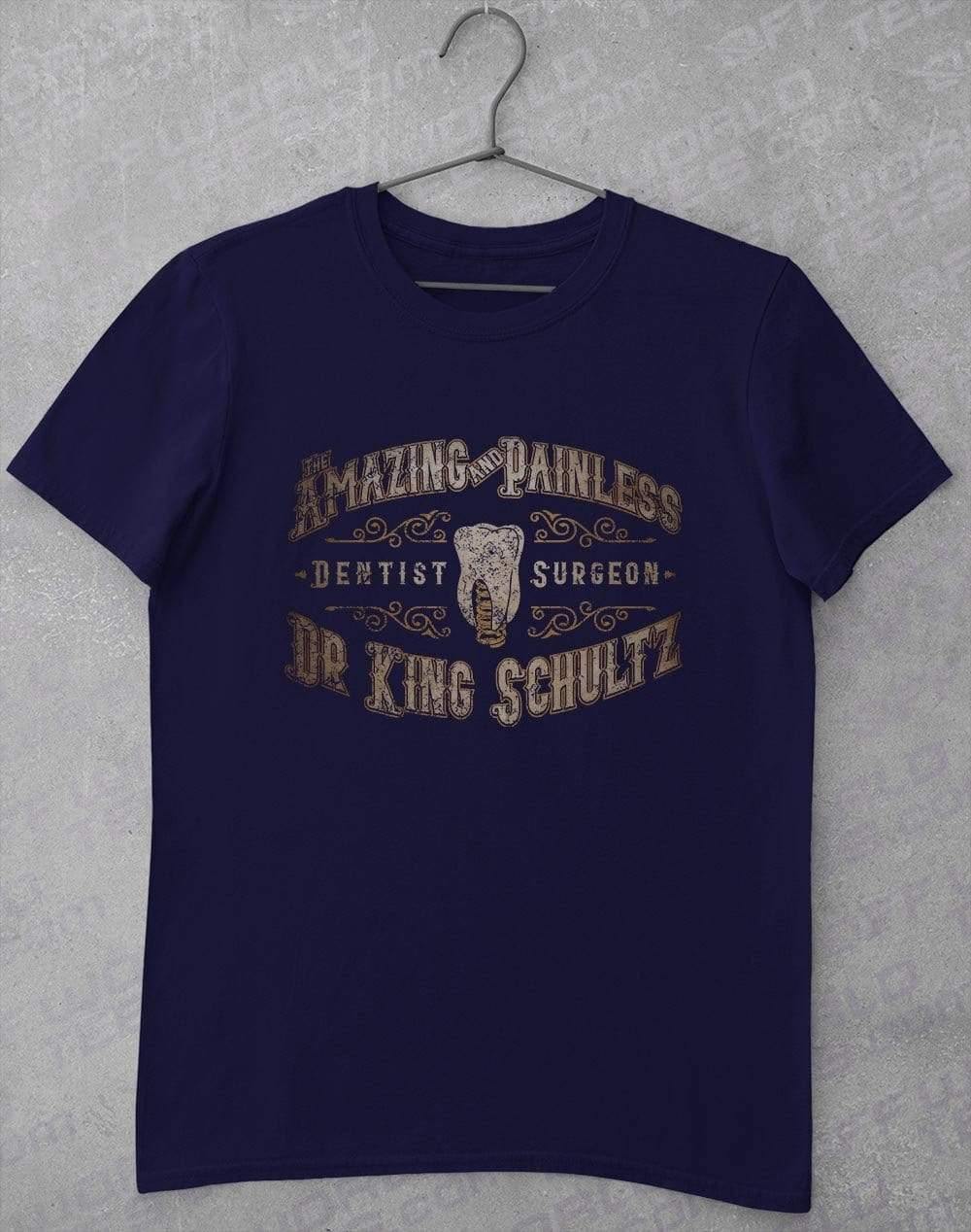 Dr. King Schultz Dentistry T Shirt S / Navy  - Off World Tees
