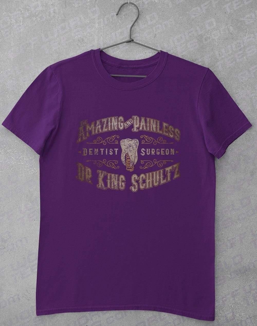 Dr. King Schultz Dentistry T Shirt S / Purple  - Off World Tees
