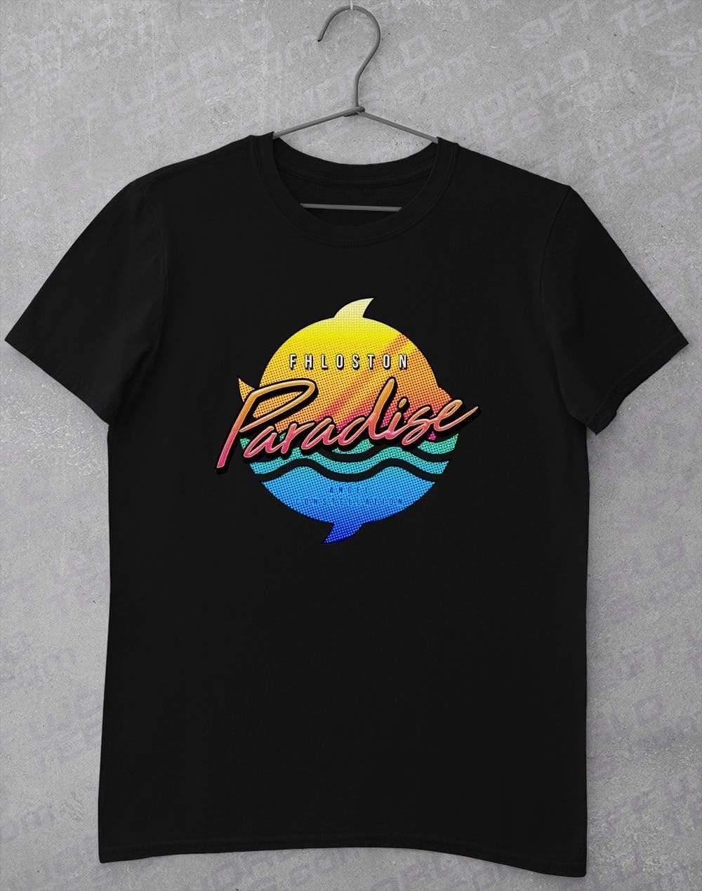 Fhloston Paradise Neon Logo T-Shirt S / Black  - Off World Tees
