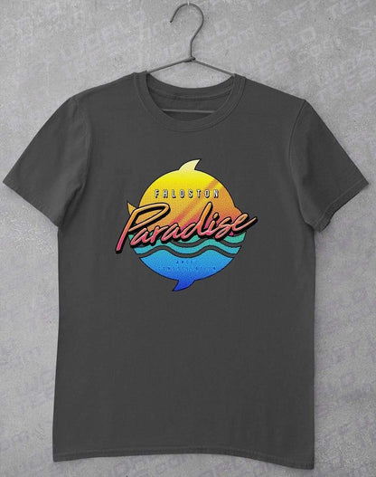 Fhloston Paradise Neon Logo T-Shirt S / Charcoal  - Off World Tees