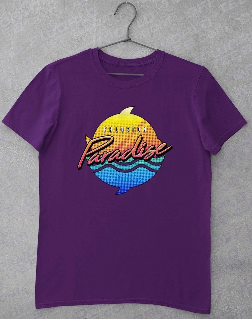 Fhloston Paradise Neon Logo T-Shirt S / Purple  - Off World Tees