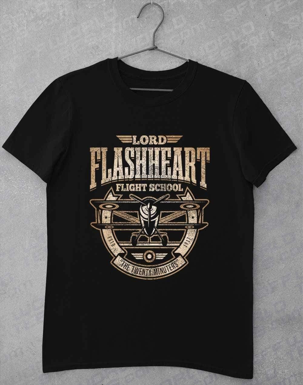Flashheart's Flight School T-Shirt S / Black  - Off World Tees