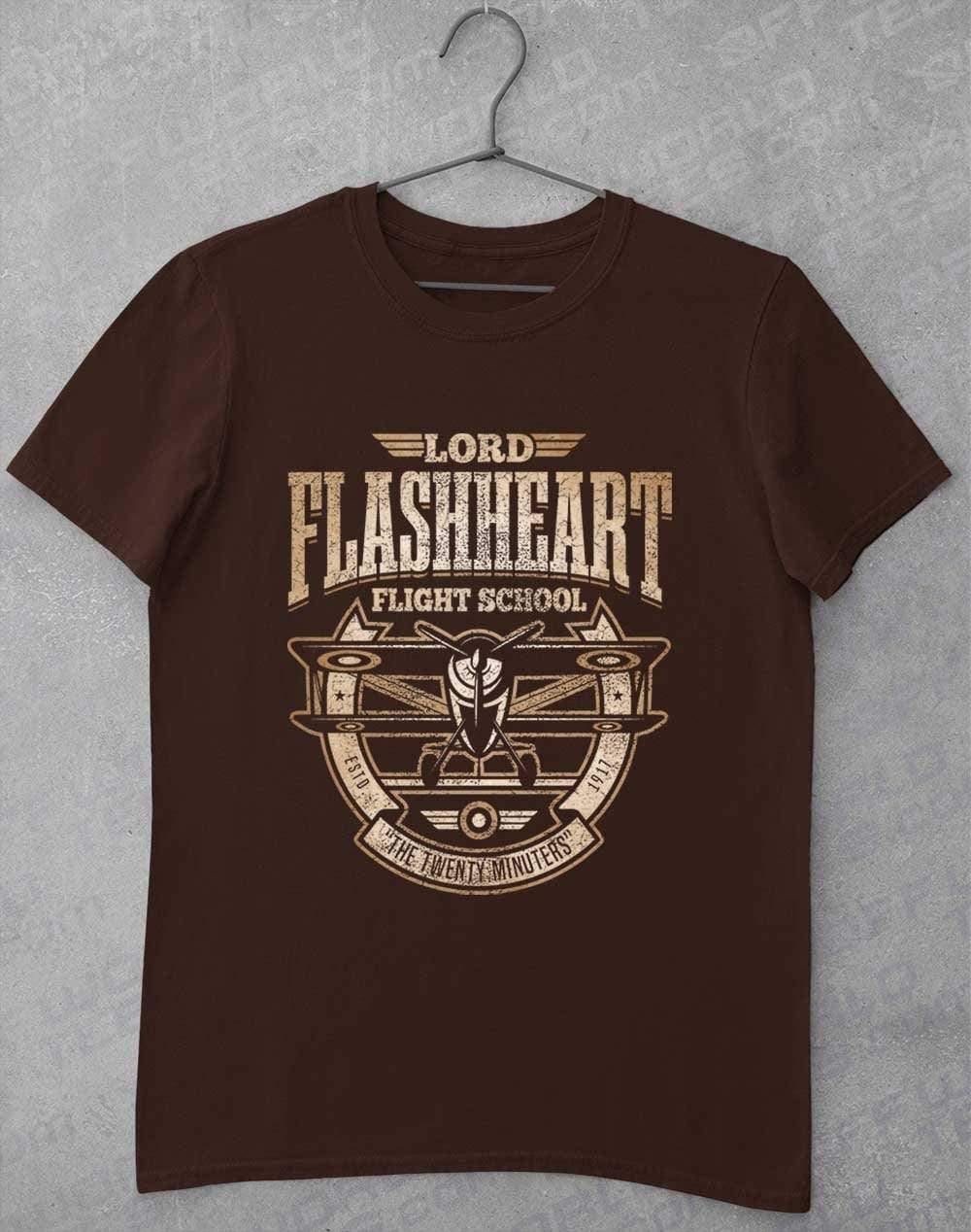 Flashheart's Flight School T-Shirt S / Dark Chocolate  - Off World Tees