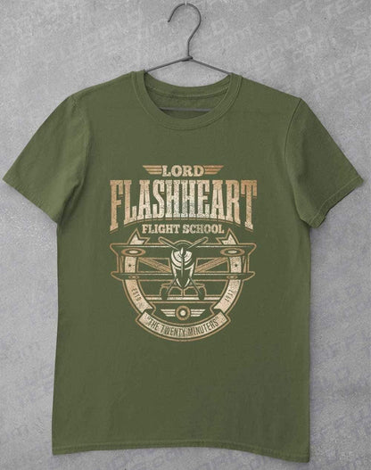 Flashheart's Flight School T-Shirt S / Military Green  - Off World Tees