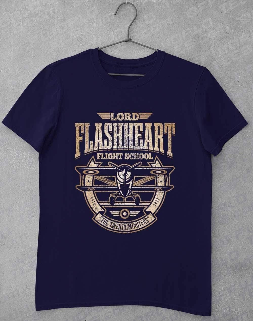 Flashheart's Flight School T-Shirt S / Navy  - Off World Tees