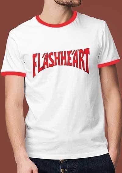 Flashheart Spoof Logo Ringer T-Shirt  - Off World Tees