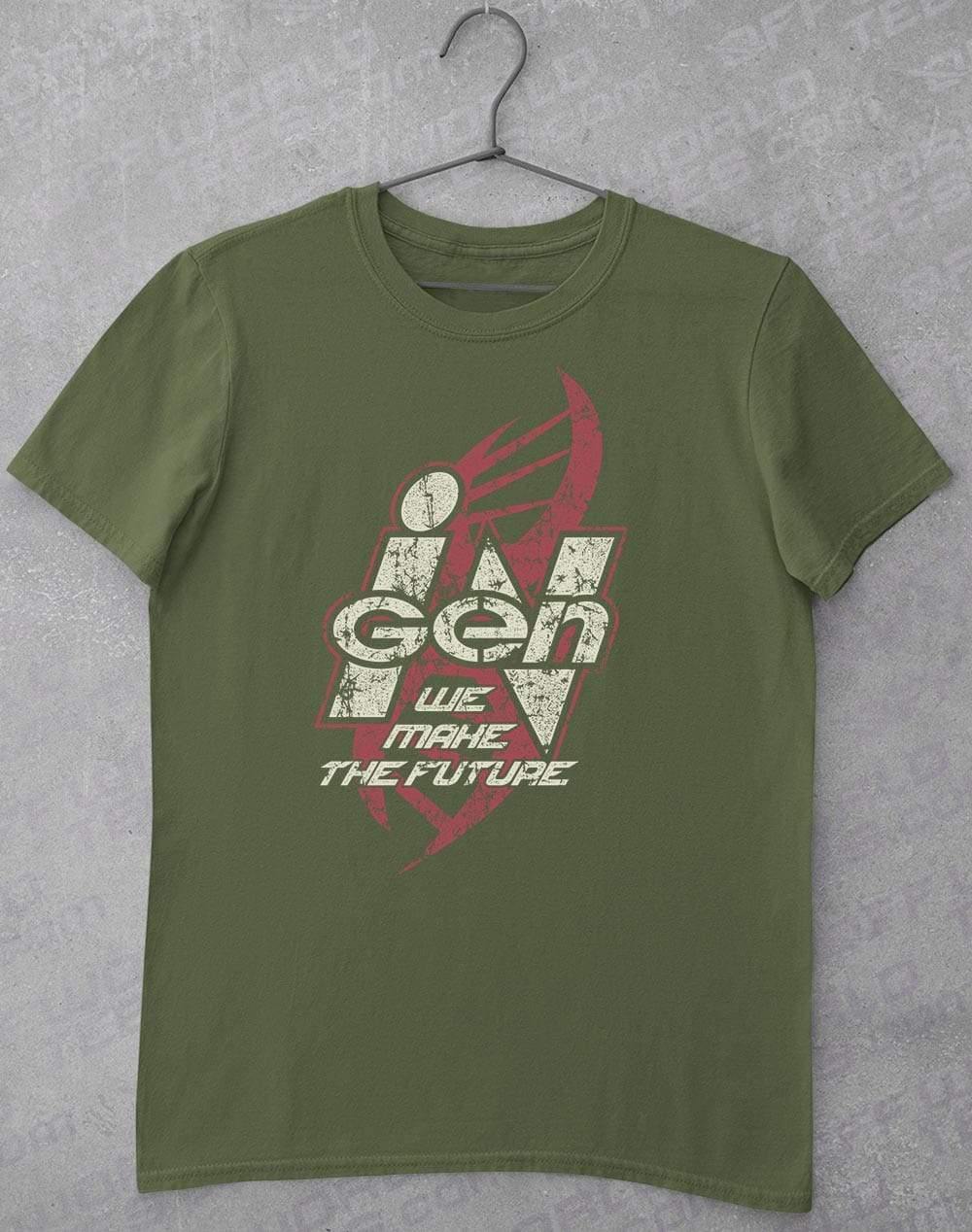 InGen DNA Strand T-Shirt S / Military Green  - Off World Tees