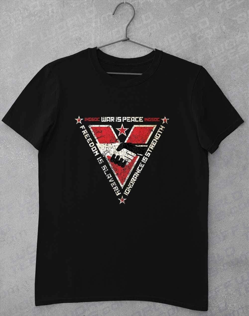 INGSOC Triangular Slogans T-Shirt S / Black  - Off World Tees