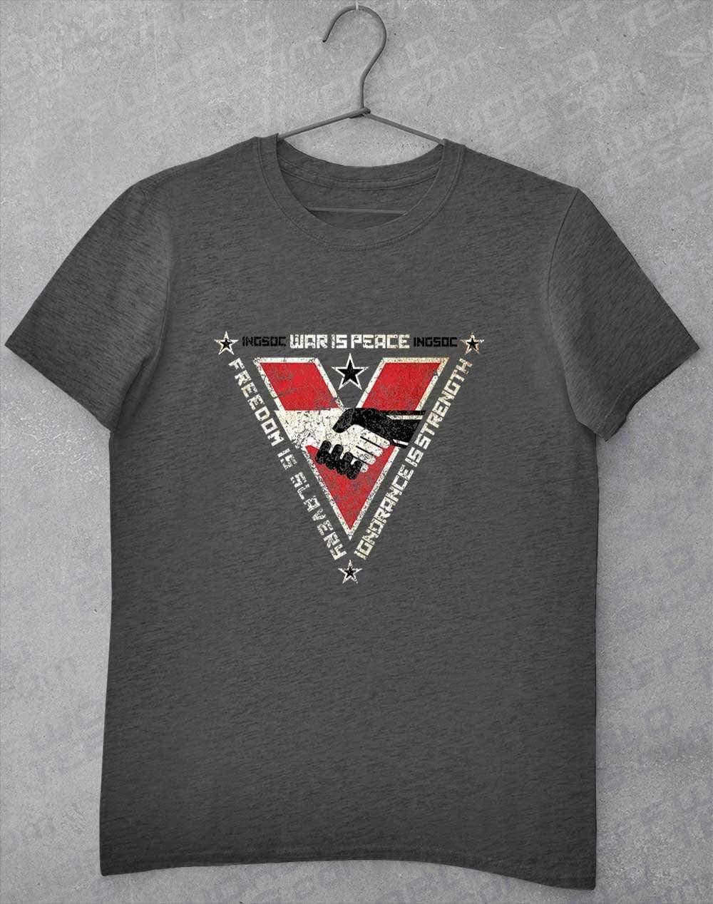 INGSOC Triangular Slogans T-Shirt S / Dark Heather  - Off World Tees