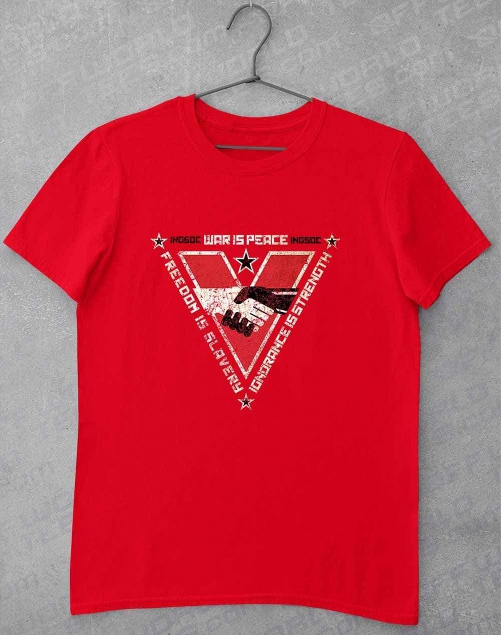 INGSOC Triangular Slogans T-Shirt S / Red  - Off World Tees