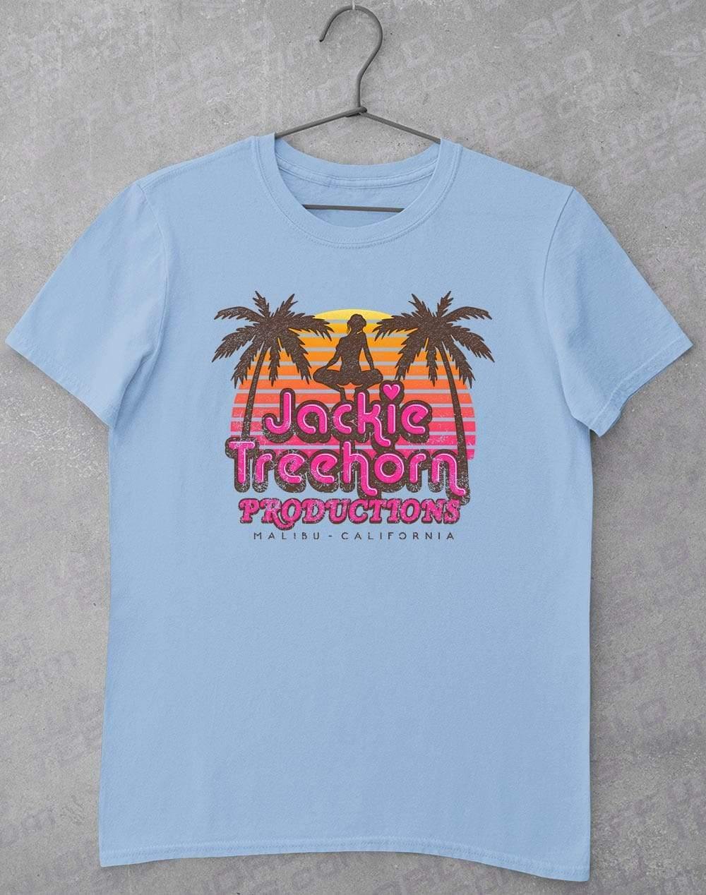 Jackie Treehorn Productions T-Shirt S / Light Blue  - Off World Tees