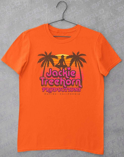 Jackie Treehorn Productions T-Shirt S / Orange  - Off World Tees