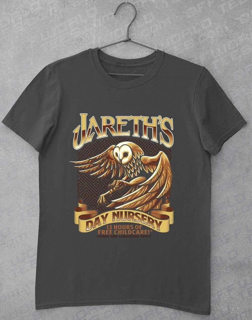 Jareth's Day Nursery T-Shirt S / Charcoal  - Off World Tees