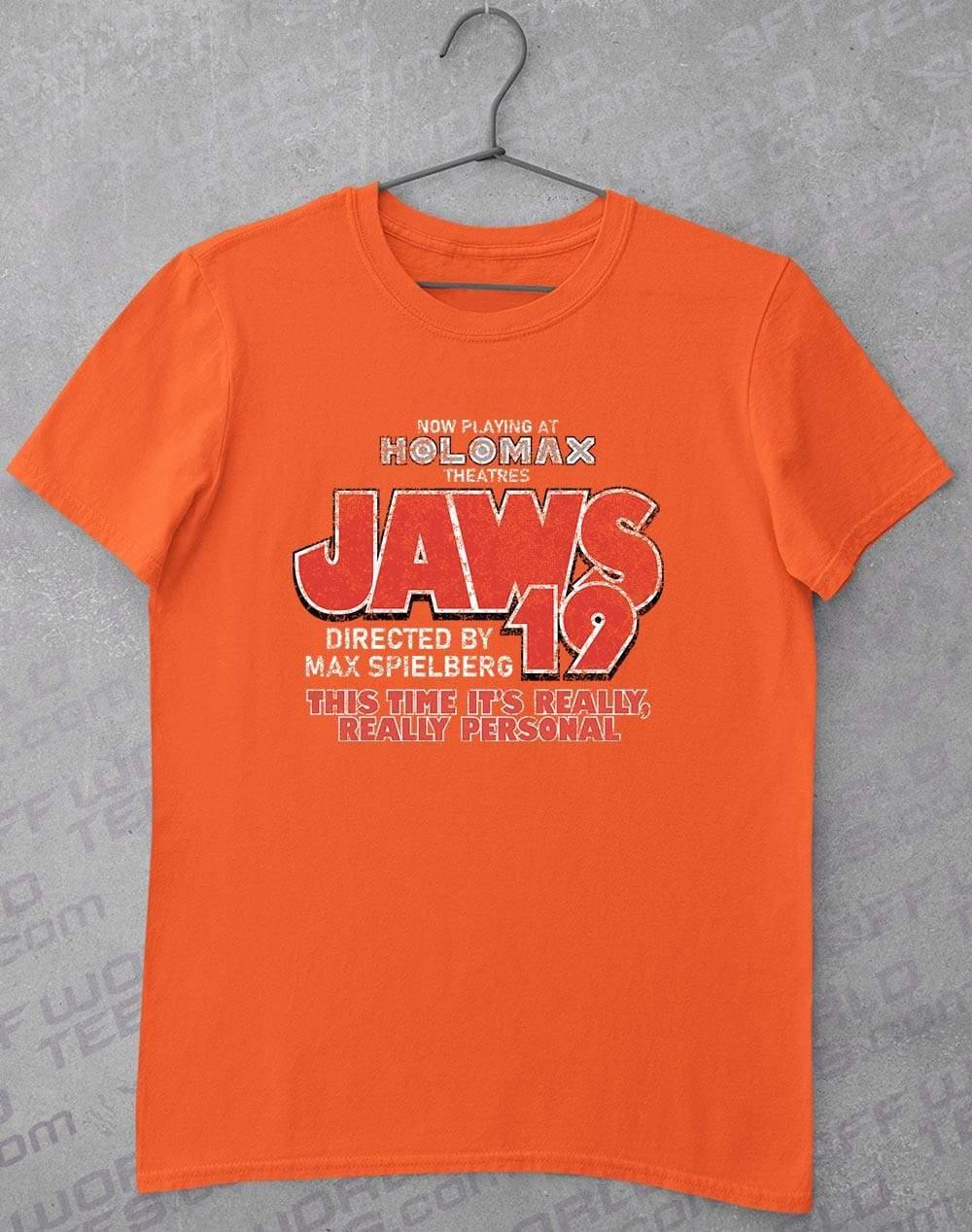 Jaws 19 T-Shirt S / Orange  - Off World Tees