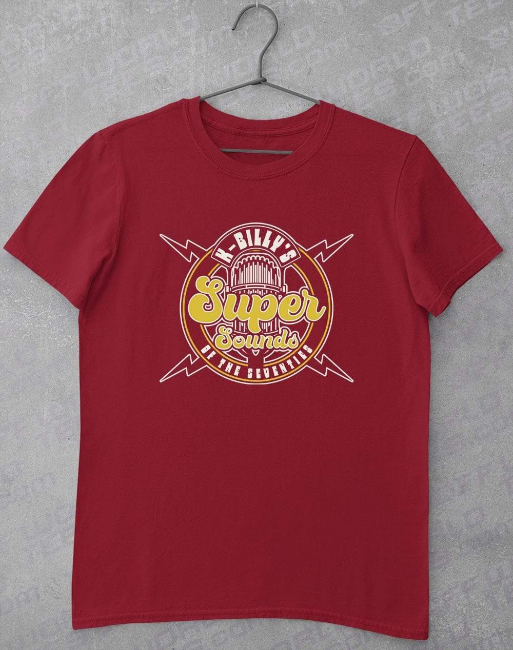 K-Billy's Super Sounds of the 70's T-Shirt L / Cardinal Red  - Off World Tees