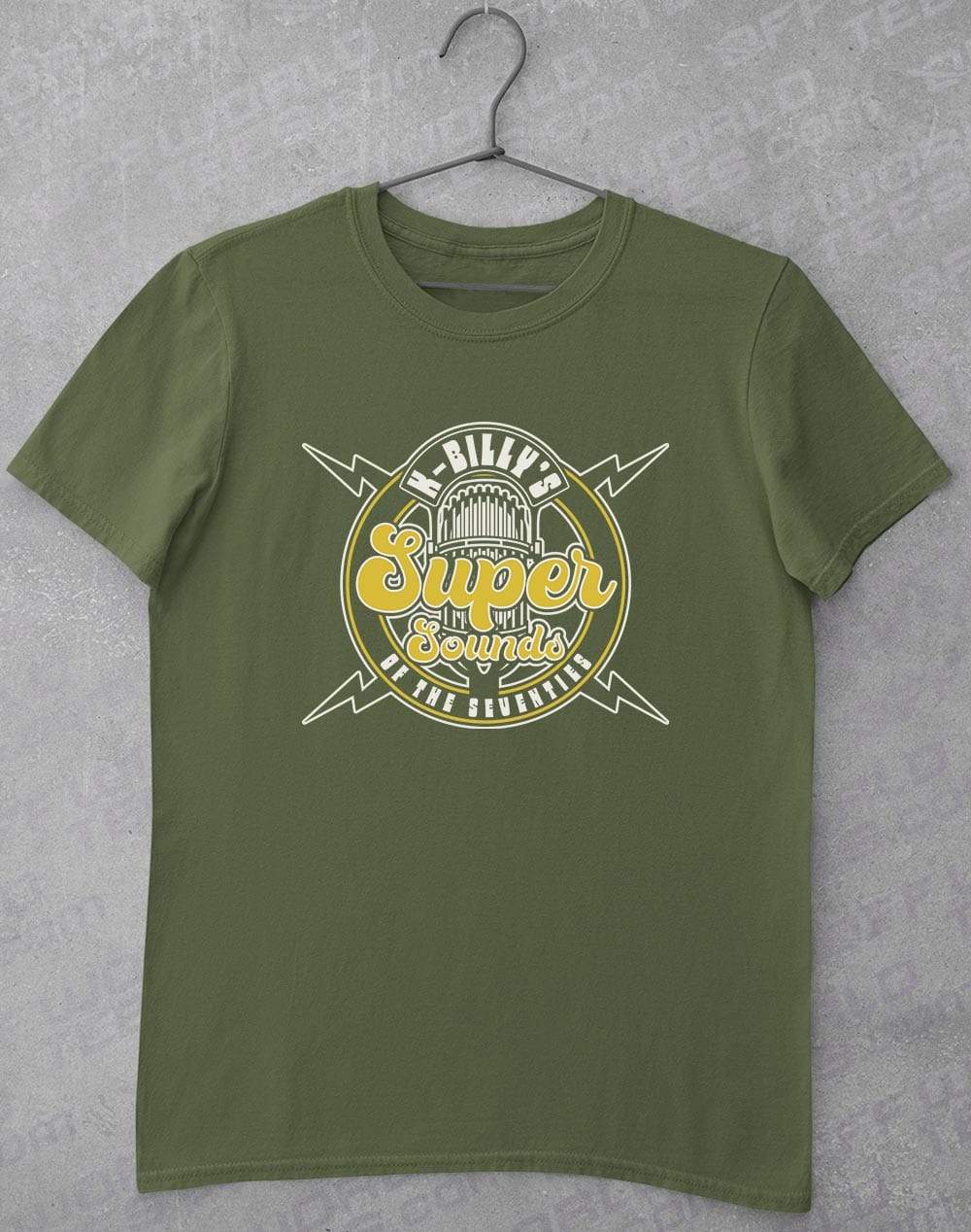 K-Billy's Super Sounds of the 70's T-Shirt L / Military Green  - Off World Tees