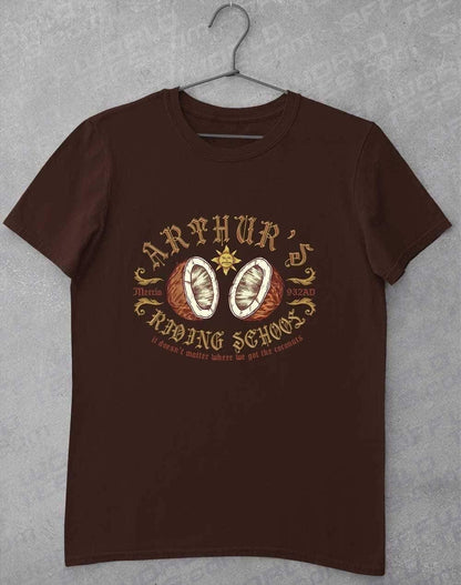 King Arthur's Riding School T-Shirt S / Dark Chocolate  - Off World Tees