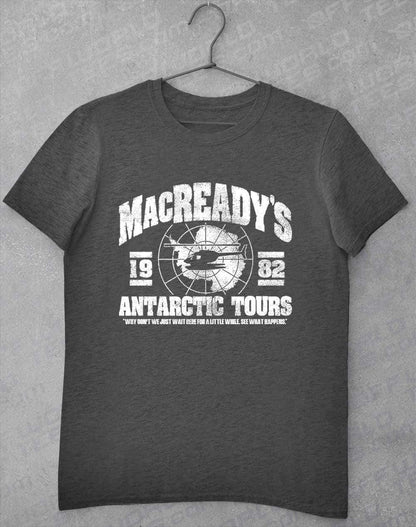 MacReady's Antarctic Tours 1982 T-Shirt S / Dark Heather  - Off World Tees