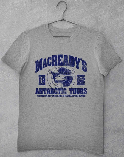 MacReady's Antarctic Tours 1982 T-Shirt S / Heather Grey  - Off World Tees