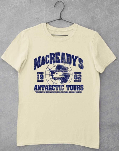 MacReady's Antarctic Tours 1982 T-Shirt S / Natural  - Off World Tees