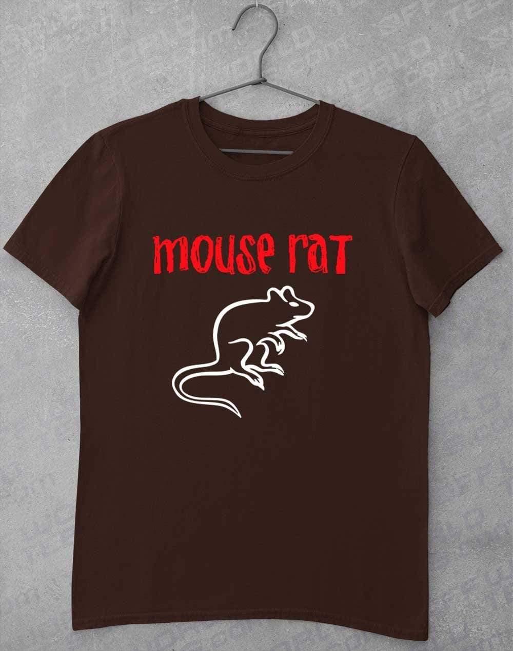 Mouse Rat Text Logo T-Shirt S / Dark Chocolate  - Off World Tees