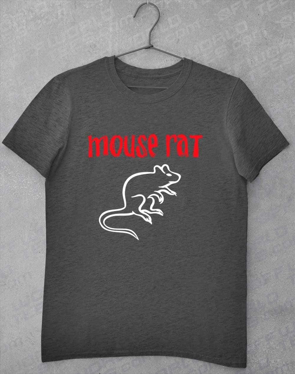 Mouse Rat Text Logo T-Shirt S / Dark Heather  - Off World Tees