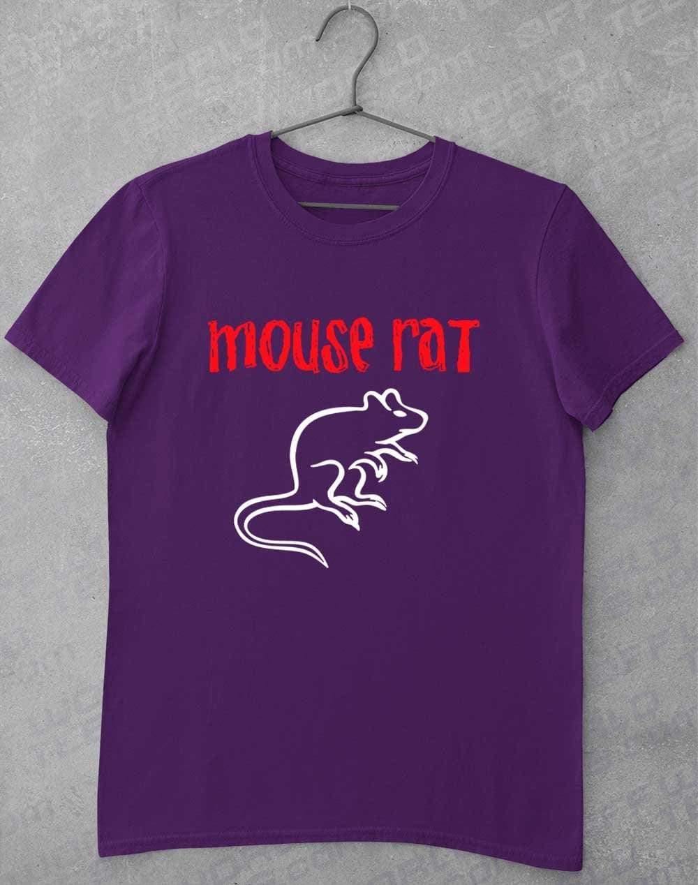 Mouse Rat Text Logo T-Shirt S / Purple  - Off World Tees