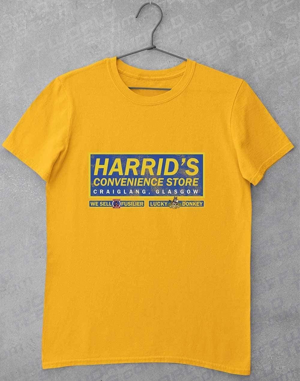 Navid Harrid's Shop Logo T-Shirt S / Gold  - Off World Tees